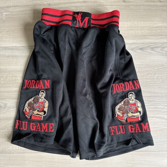 RETRO Mperial Sportswear Jordan‎ Pippen Bulls YOUTH KIDS Shorts MED Flu Game - Picture 1 of 11